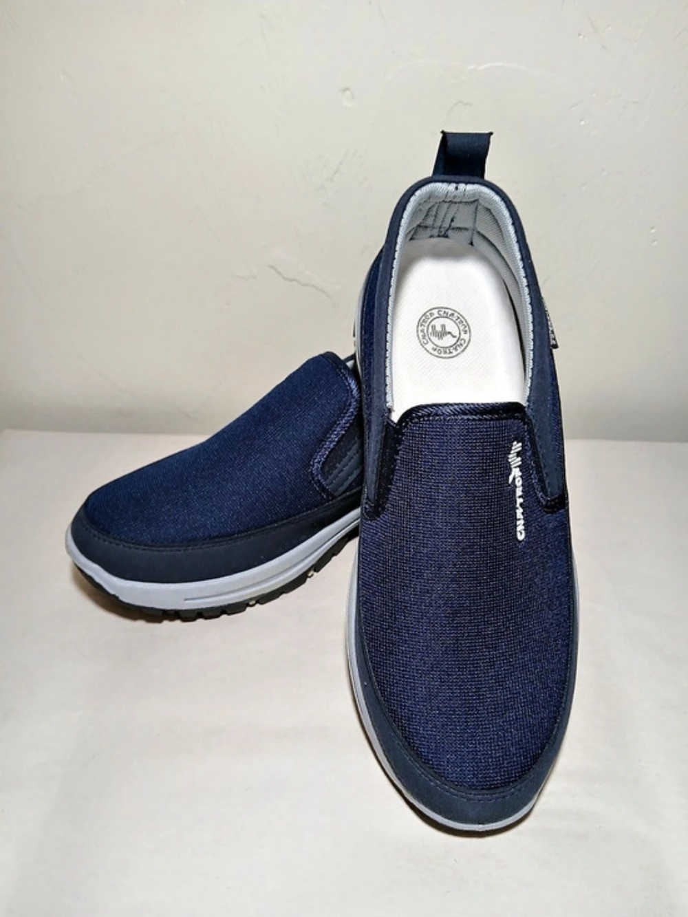 CNA-TROP Men's Sz. 41(U.S. 8) Orthopedic Outdoor Slip-on Navy Walking Shoes